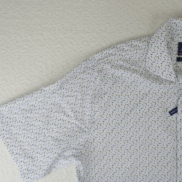 Johnnie-O Prep-Formance Bamboo Button Up Shirt Mens Large Tall Paperclip Pattern - Picture 3 of 12